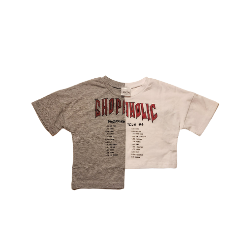 Shopaholic Crop Tee