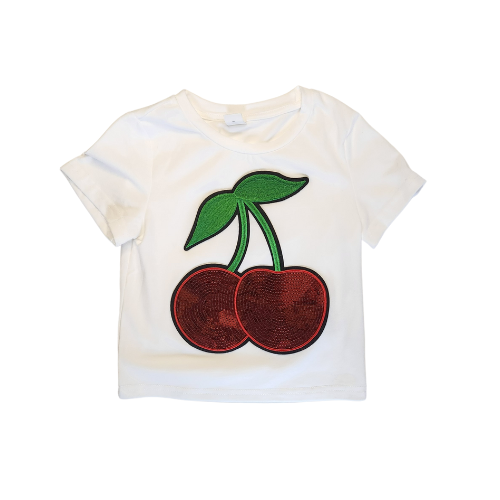 Cherry Sequin Tee