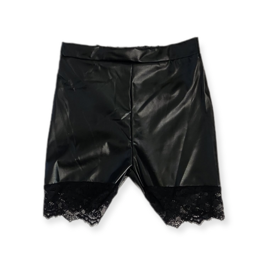 Leather Lace Biker Shorts - LNDKIDS