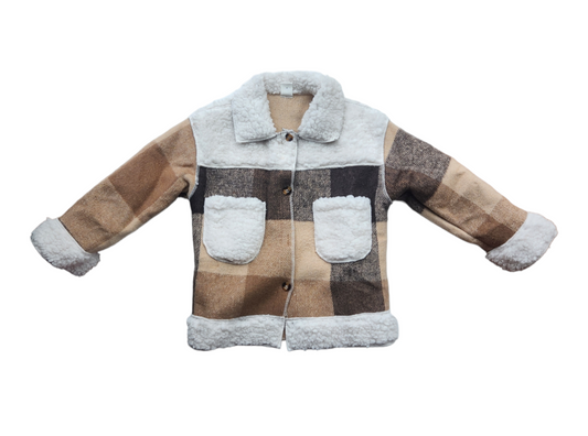 Plaid Brown coat - LNDKIDS