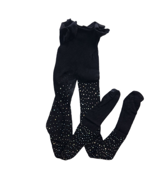 Black Rhinestone Tights - LNDKIDS