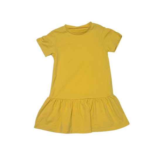 Ruffle Hem Dress- Yellow - LNDKIDS